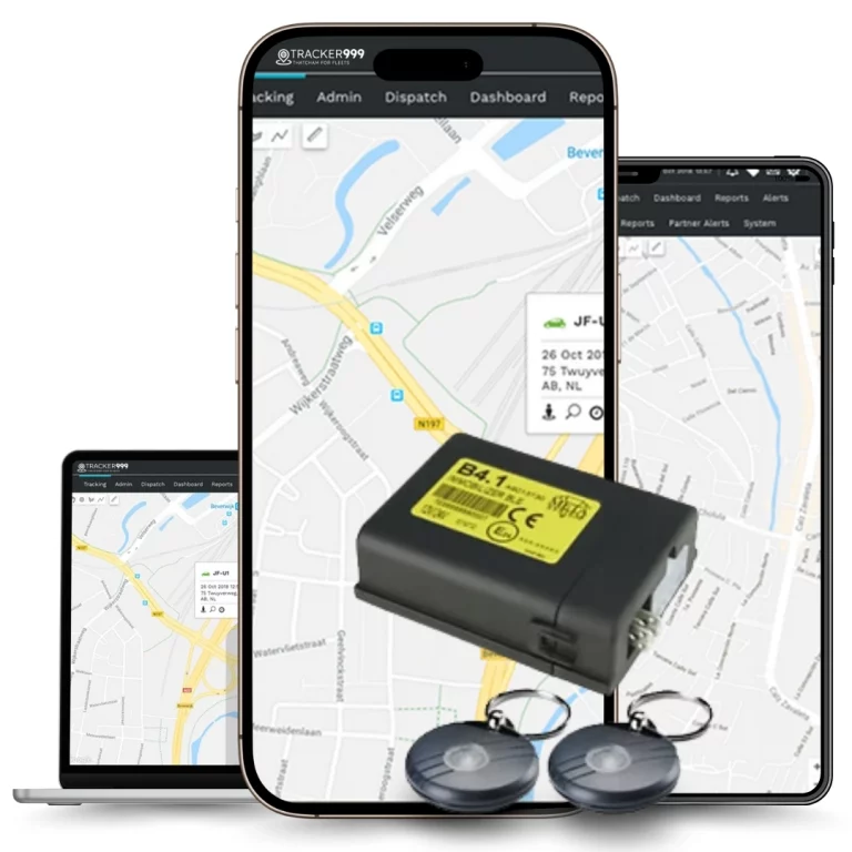 The self-install vehicle tracking device connects via the vehicle’s battery, requiring no specialist tools.