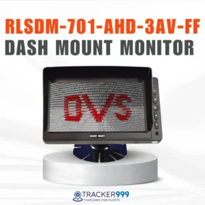 1080P 7" 3AV High-End Dash Mount Monitor – Auto Dimming, Menu Lock, Fan Feet + U Bracket