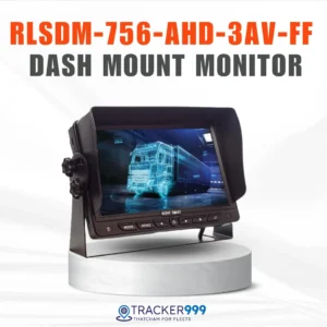 1080P 7" 3AV Dash Mount Monitor – Auto Dimming, Menu Lock, Fan Feet + U Bracket
