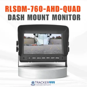 1080P 7" Quad Dash Mount Monitor – Auto Dimming, Menu Lock, U Bracket