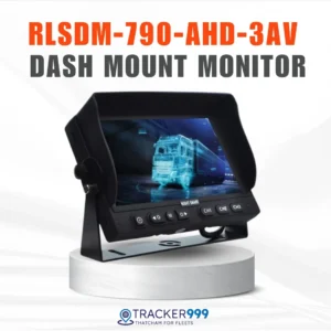 1080P 7" 3AV Dash Mount Monitor – Auto Dimming, Menu Lock, U Bracket