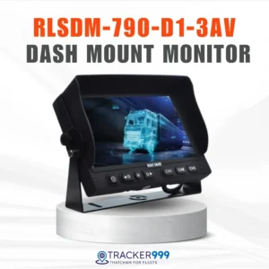 D1 7" 3AV Dash Mount Monitor – Auto Dimming, Menu Lock, U Bracket