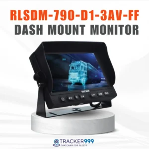 D1 7" 3AV Dash Mount Monitor – Auto Dimming, Menu Lock, Fan Feet + U Bracket