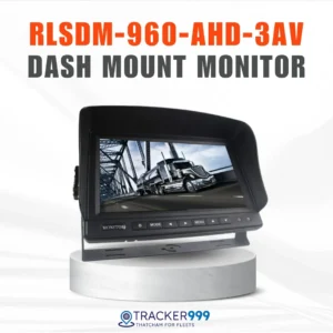 1080P 9" 3AV Dash Mount Monitor – Auto Dimming, Menu Lock, U Bracket