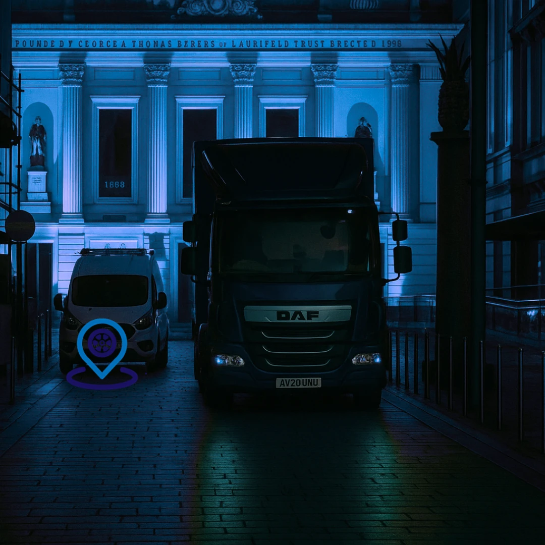 Parked commercial vehicles protected by GPS immobilisers